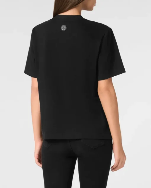 Czarny t-shirt z printem