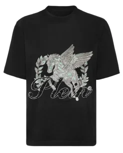 Czarny t-shirt z printem