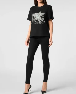 Czarny t-shirt z printem