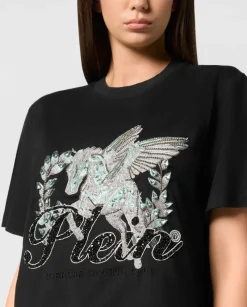 Czarny t-shirt z printem