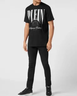 Czarny T-shirt z printem