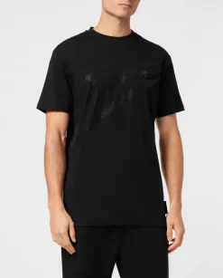 Czarny T-shirt z printem