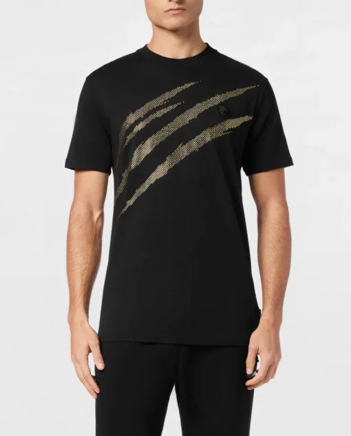Czarny T-shirt z printem