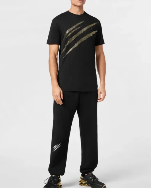 Czarny T-shirt z printem