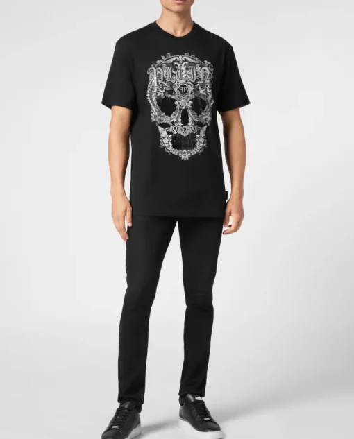 Czarny T-shirt z printem