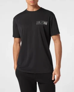 Czarny t-shirt z printem