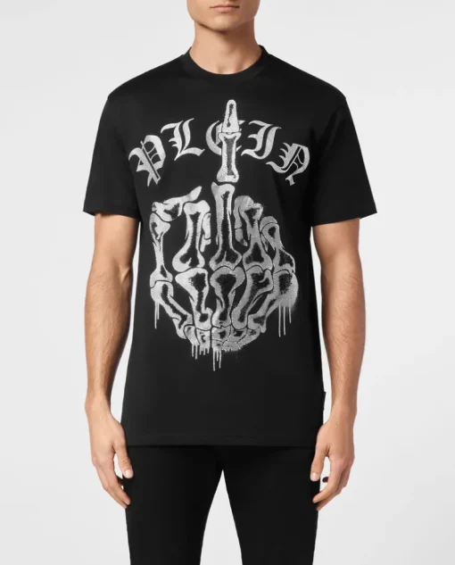 Czarny T-shirt z printem