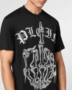 Czarny T-shirt z printem