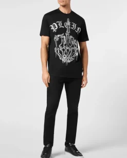 Czarny T-shirt z printem