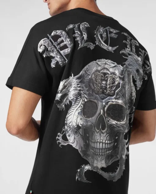 Czarny T-shirt z printem