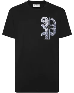 Czarny T-shirt z printem