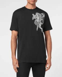 Czarny T-shirt z printem