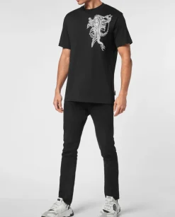 Czarny T-shirt z printem