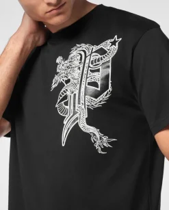Czarny T-shirt z printem