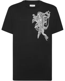 Czarny T-shirt z printem