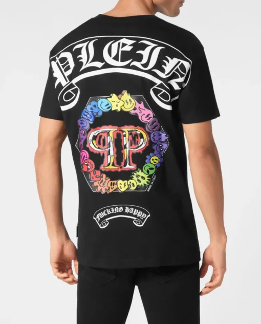 Czarny T-shirt z printem