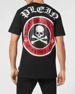 Czarny T-shirt z printem na plecach