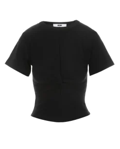 Czarny t-shirt z twistem