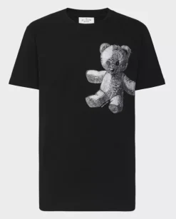 Czarny t-shirt z wzorem Paisley Teddy Bear