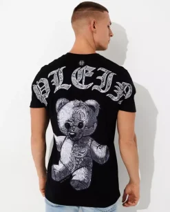 Czarny t-shirt z wzorem Paisley Teddy Bear