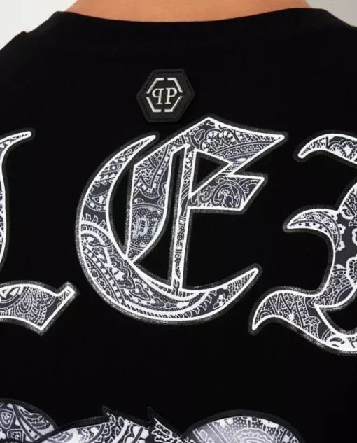 Czarny t-shirt z wzorem Paisley Teddy Bear