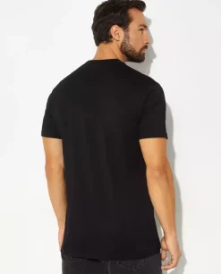 Czarny t-shirt ze złotą naszywką Scorpion