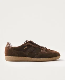 Czekoladowe skórzane sneakersy Tb.490 Rife