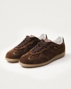 Czekoladowe skórzane sneakersy Tb.490 Rife
