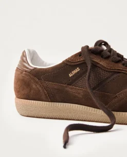 Czekoladowe skórzane sneakersy Tb.490 Rife