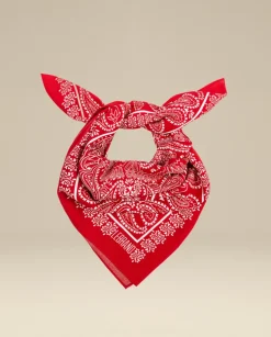 Czerwona bandana z pirntem