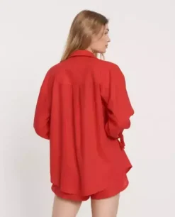 Czerwona koszula oversize Kaia