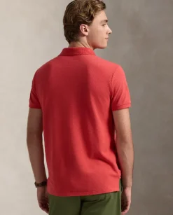 Czerwona koszulka polo Custom Slim Fit