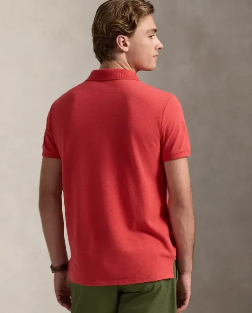 Czerwona koszulka polo Custom Slim Fit