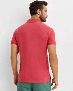 Czerwona koszulka polo Custom Slim Fit