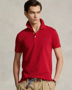 Czerwona koszulka polo Slim Fit