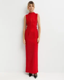 Czerwona sukienka maxi