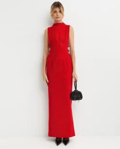 Czerwona sukienka maxi