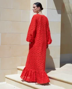 Czerwona sukienka maxi Gaeta