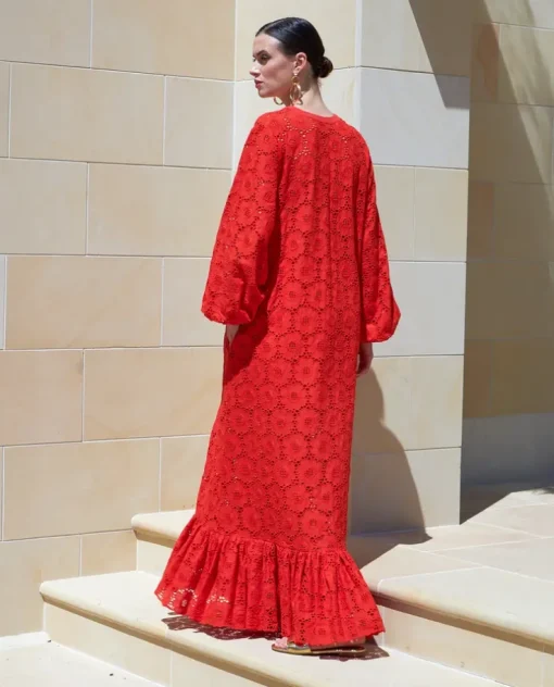 Czerwona sukienka maxi Gaeta