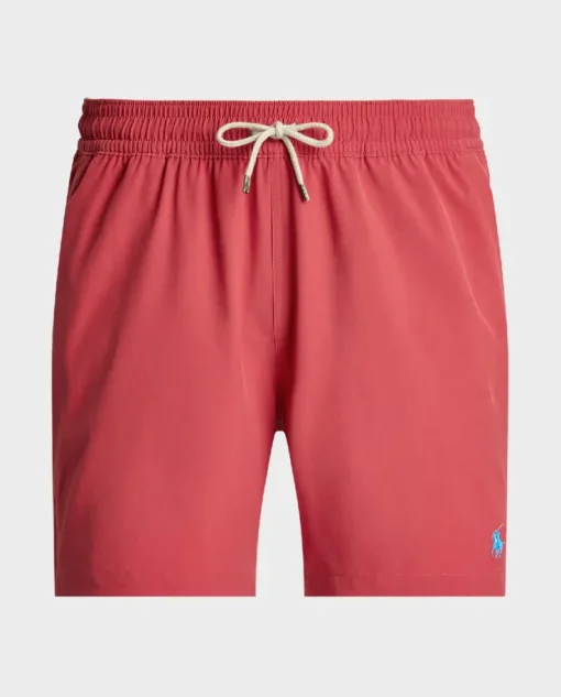 Czerwone spodenki kąpielowe Stretch Classic Fit