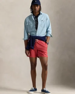 Czerwone spodenki kąpielowe Stretch Classic Fit