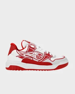 Czerwono-białe sneakersy Lo-Top