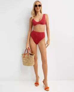 Czerwony dół od bikini Palmer