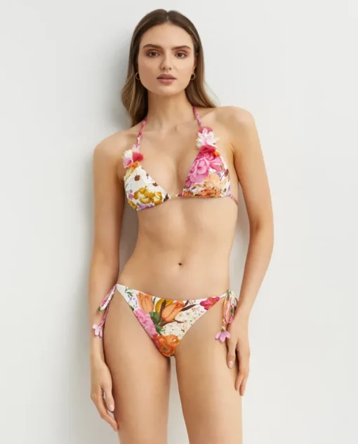 Dół od bikini z kolorowym printem w kwiaty