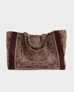 Duża bordowa torba shopper Capri