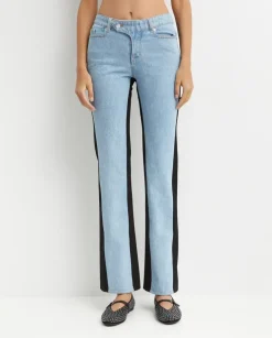 Dwukolorowe jeansy