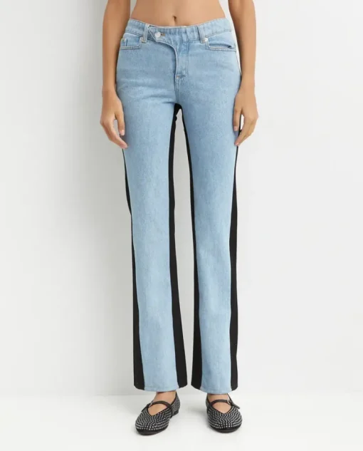 Dwukolorowe jeansy