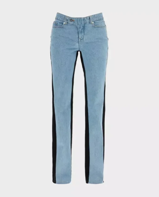 Dwukolorowe jeansy
