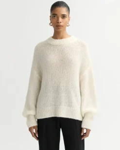 Dzianinowy sweter z okrągłym dekoltem
