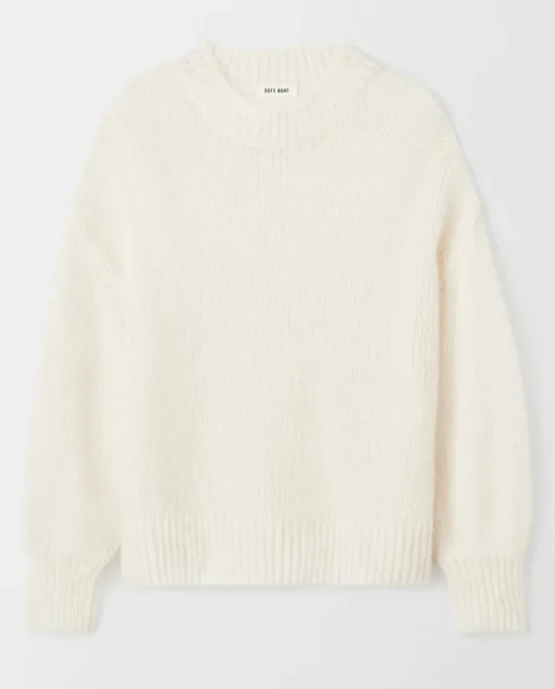 Dzianinowy sweter z okrągłym dekoltem